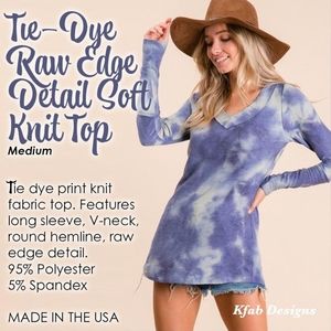 Tie-Dye Periwinkle Soft Knit Top